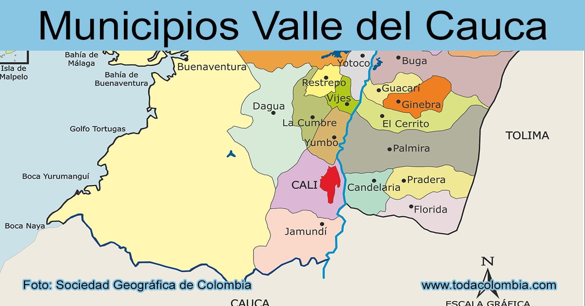 De buenaventura valle cauca plano colombia del Buenaventura Map